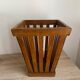 Old art deco basket style Frank Adnet design slatted waste paper basket