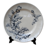 Old Lonchamp ceramic plate, Chardon Terre de fer model