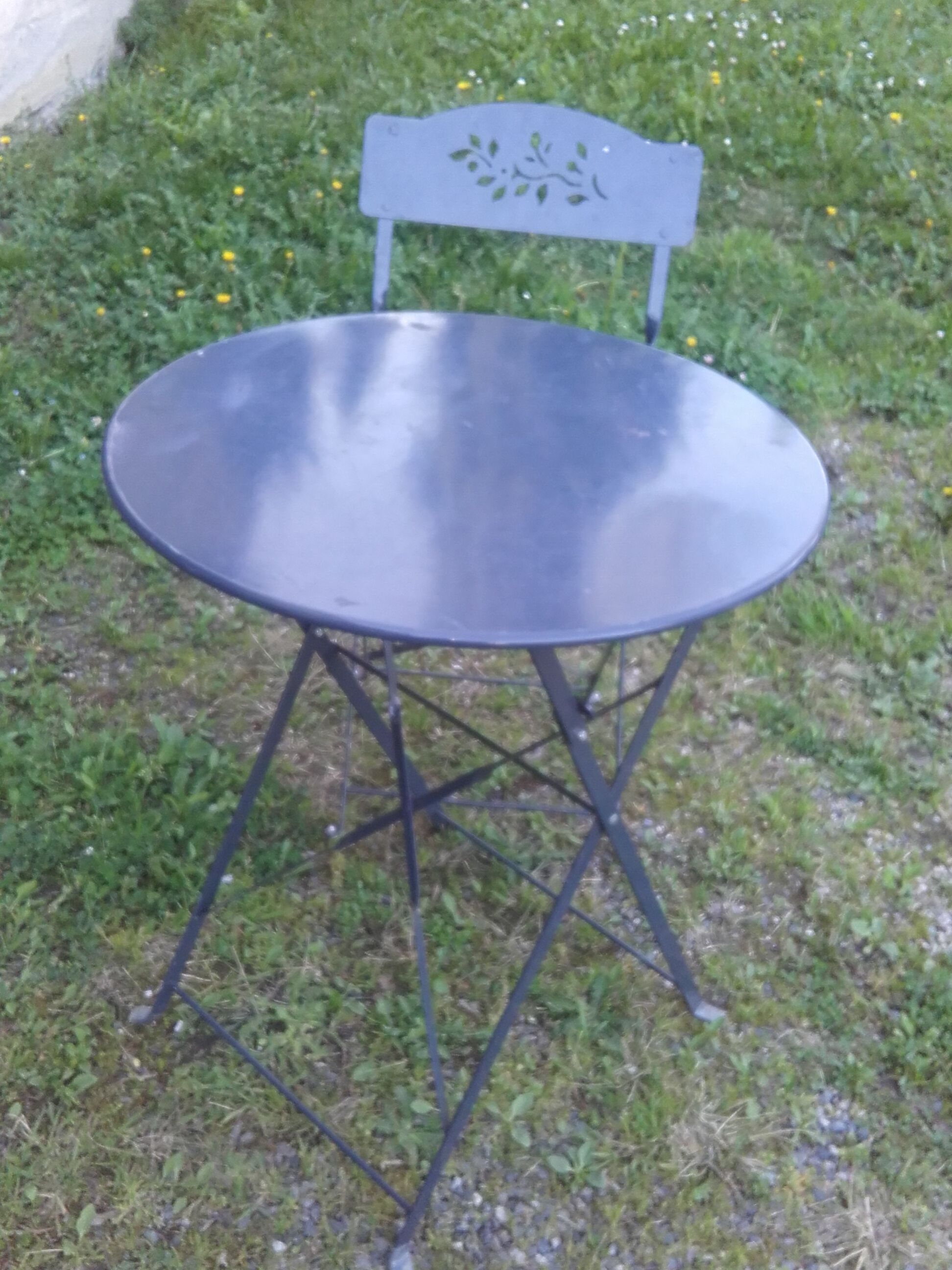 Garden table and chair