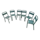 Set de 6 chaises métal tolix t1
