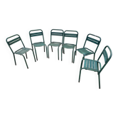 Set de 6 chaises métal tolix t1