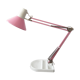 Pink architect office lamp with enamelled cast iron support