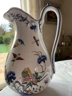 Sarreguemines ceramic pitcher jug