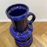 Grand vase par West Germany bleu profond