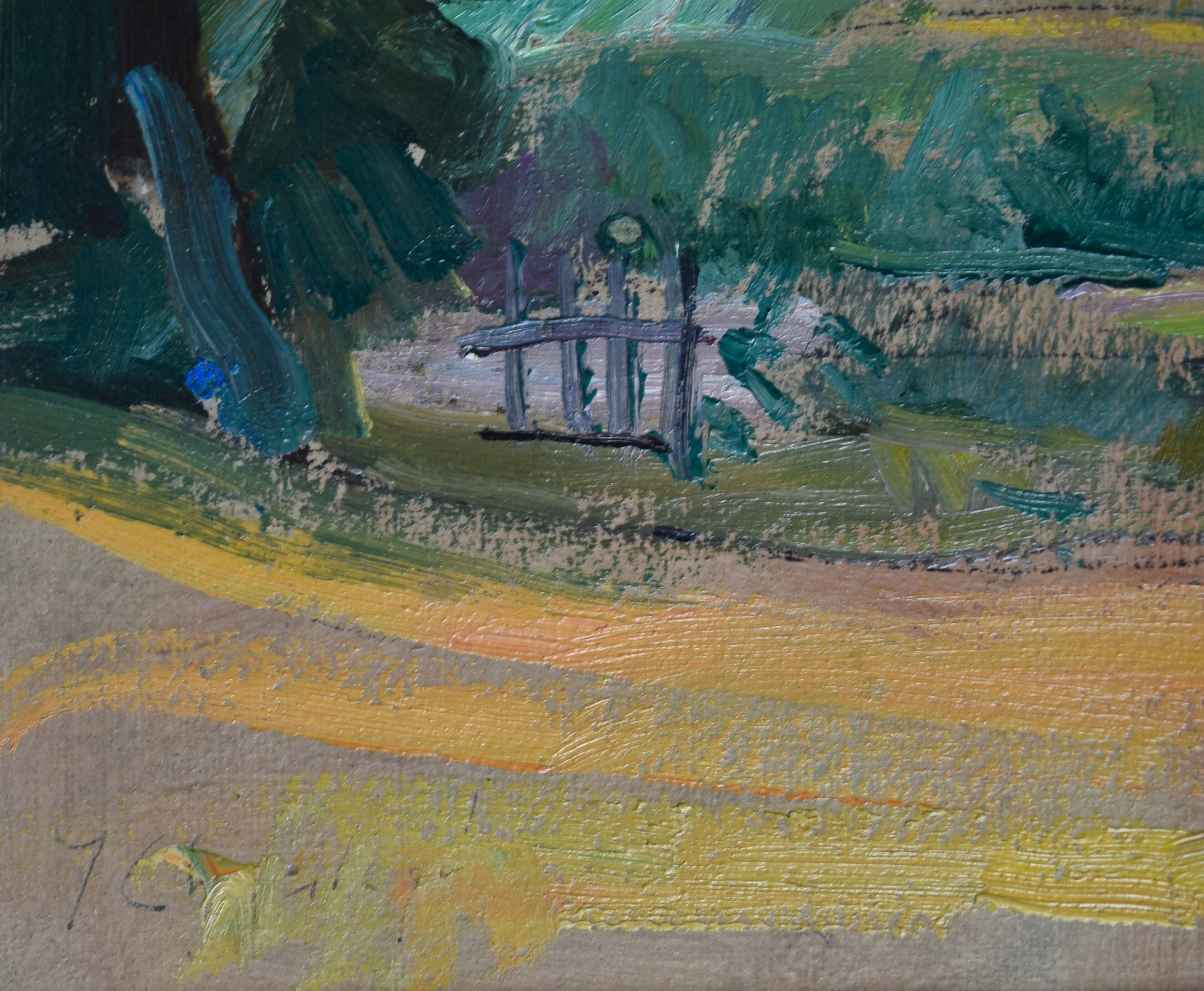 Jean Chaleyé, Hilly Landscape with Poplars (circa 1920)