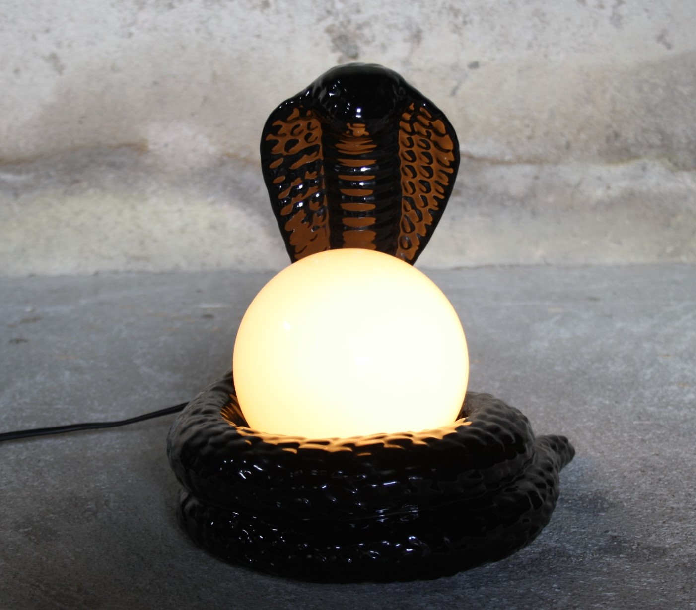 Vintage cobra snake lamp