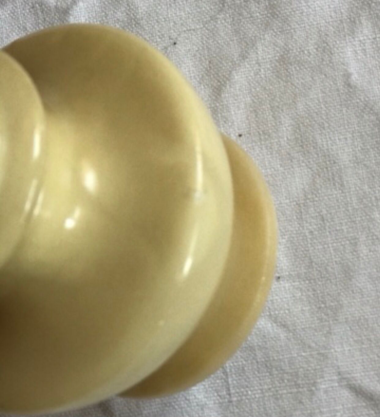 Cream-colored alabaster vase