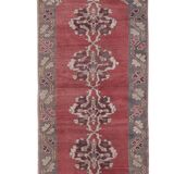 Vintage Turkish Oushak Rug Handwoven 102x237 cm