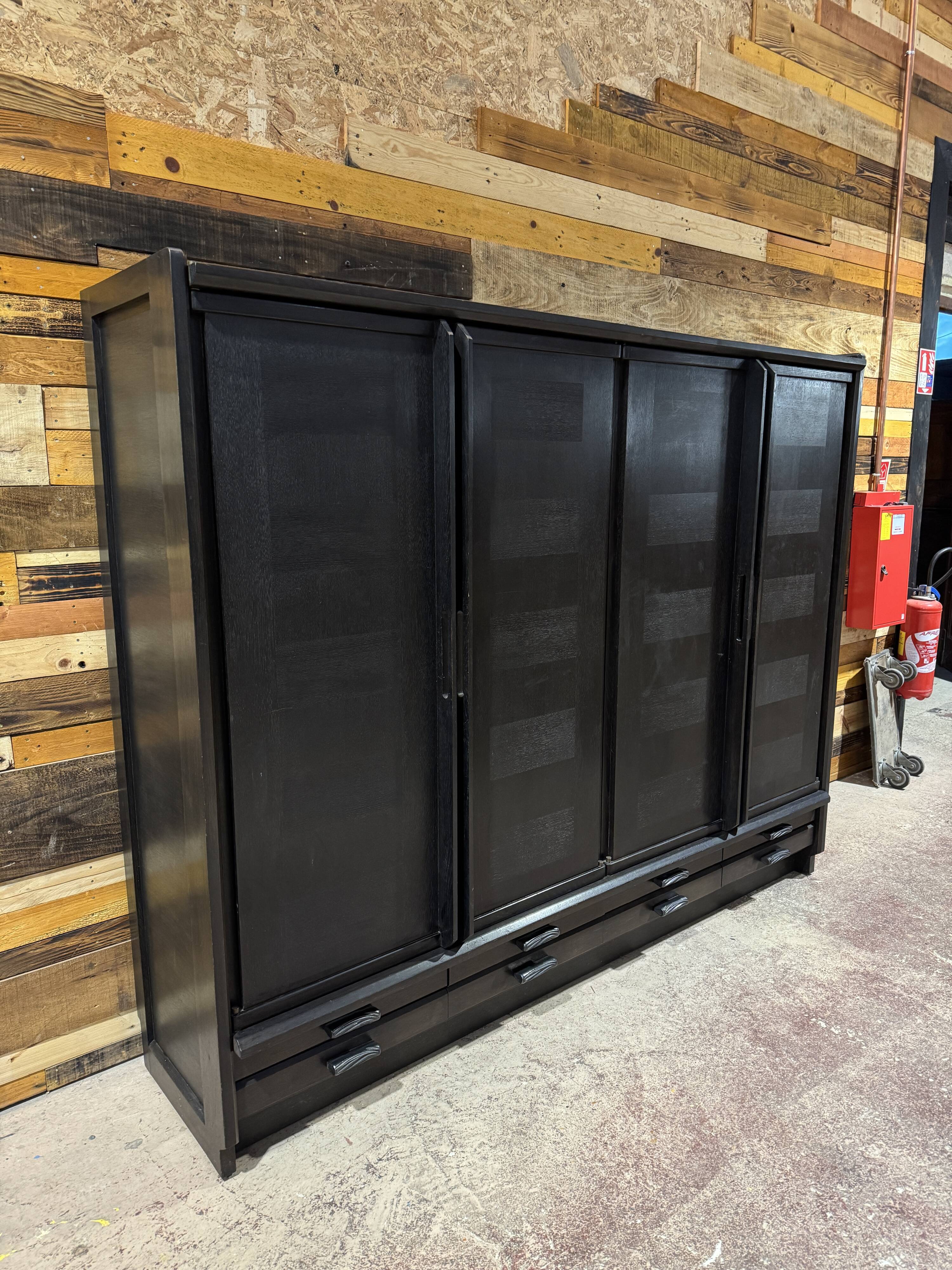 Oak wardrobe by Guillerme & Chambron