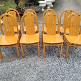8 chaises baumann des années 70