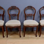 Set of 4 mahogany chairs, Napoléon III period - second half of the 19th century.