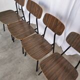 Vintage Industrial School Chairs - STOL Kamnik - 70s Yugoslavia - Set of 4