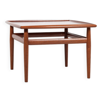 Table basse carrée danoise vintage en teck par Grete Jalk pour Glostrup 1960