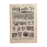 Lithograph on cycling and cycling from 1922