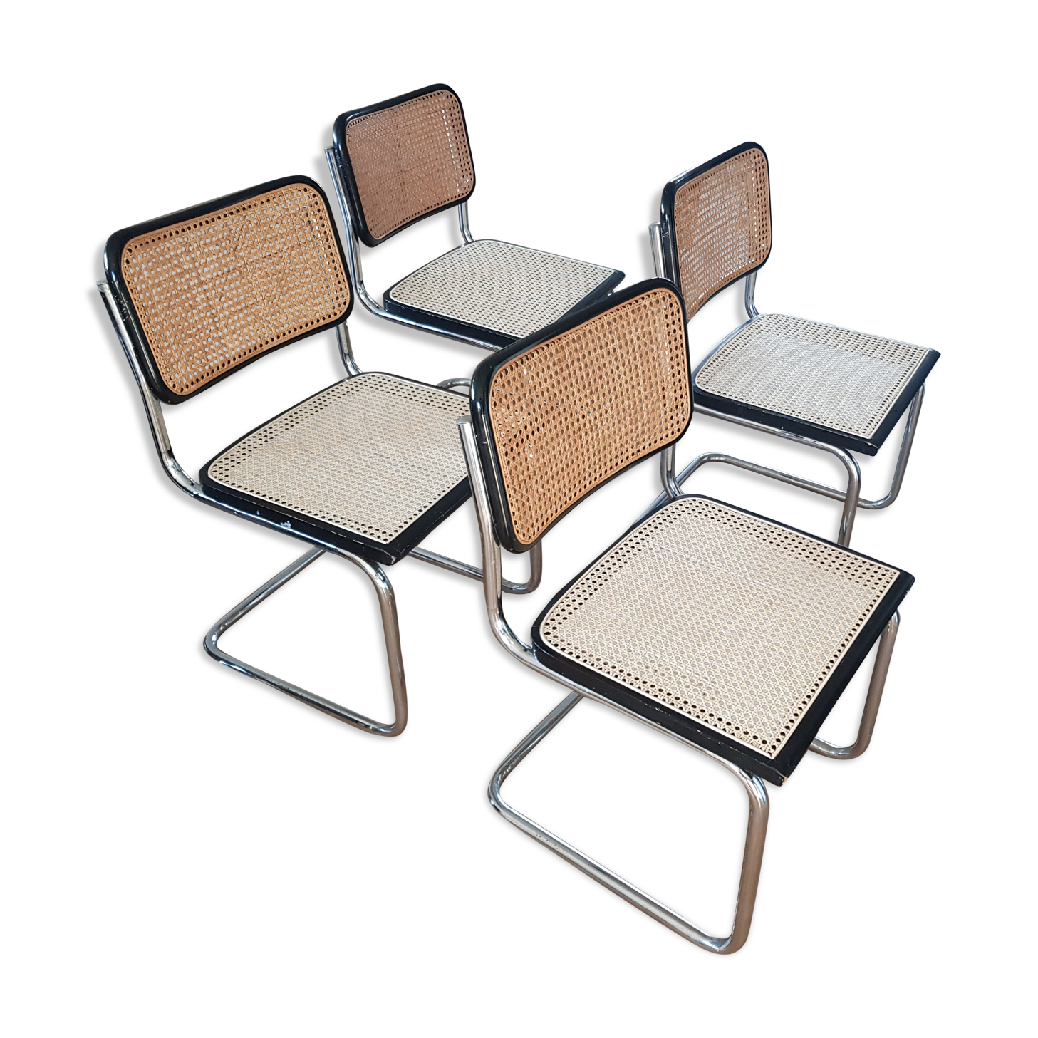 4 chairs cesca marcel breuer