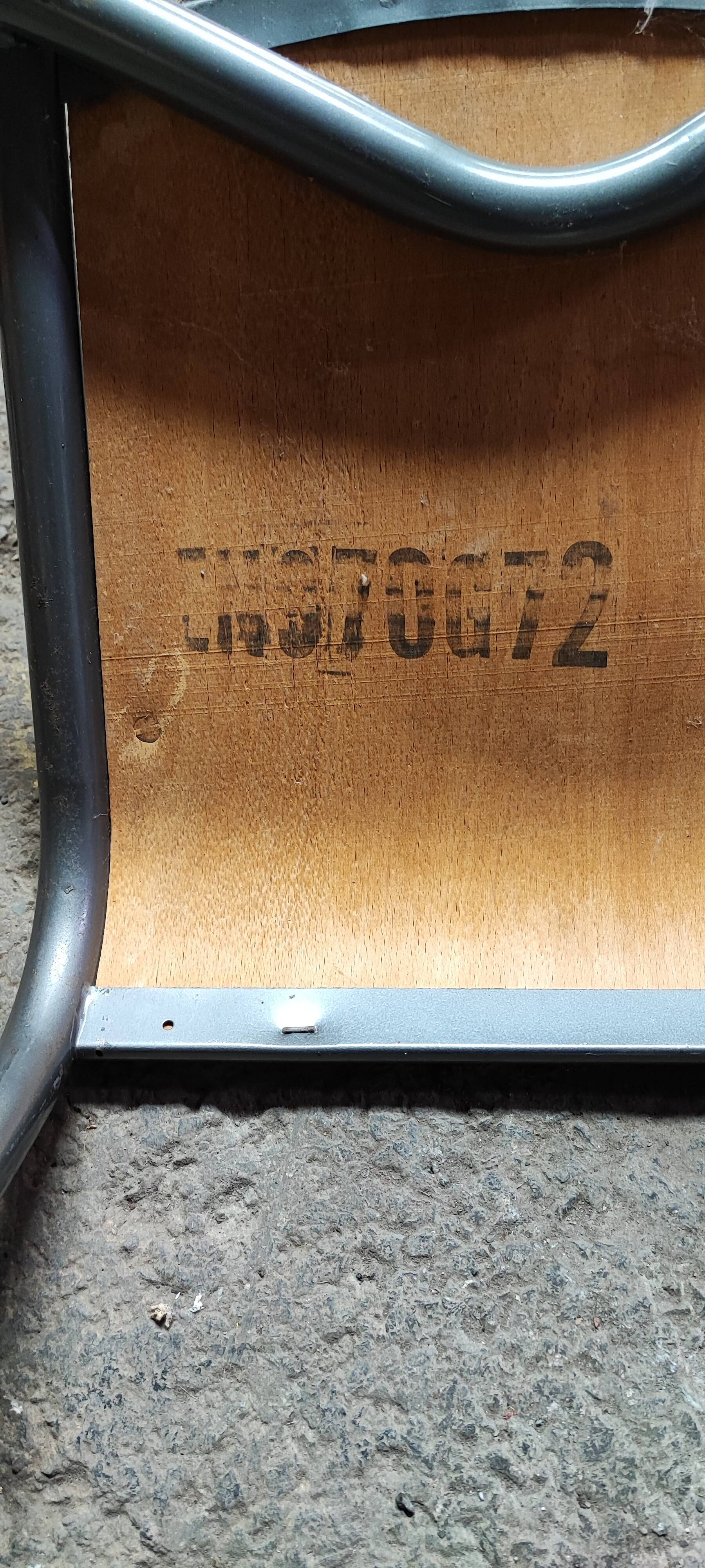 Six Mullca School Chairs 510 feet tapered