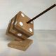 Wooden playing dice pen holder