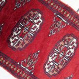 Handmade vintage Uzbek Bukhara rug 32cm x 120cm, 1960s