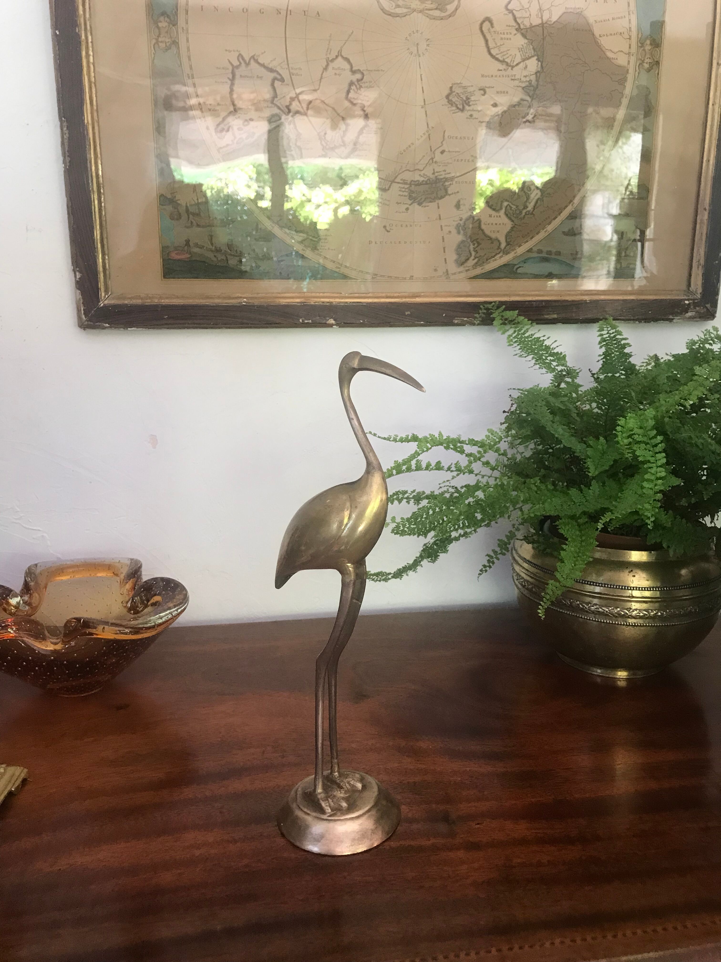 Brass bird 30cm