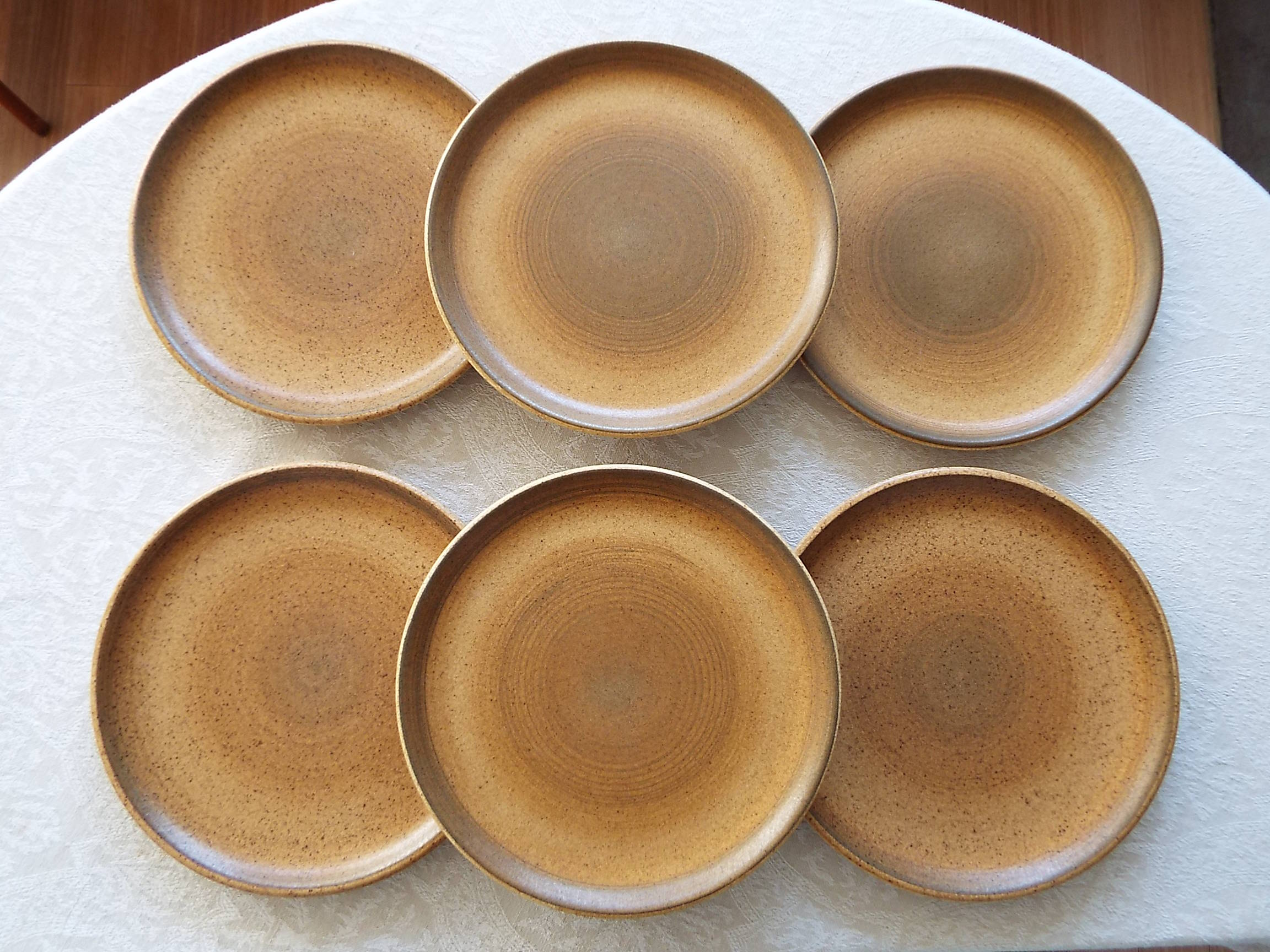 6 flat plates in Longchamp stoneware