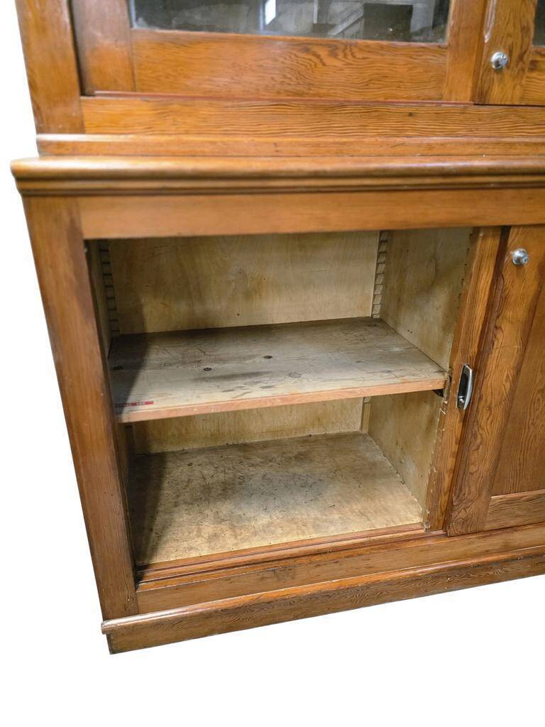Vintage industrial wooden display cabinet / cupboard / laboratory cabinet