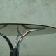Italian modern chrome and glass coffee table, 1970