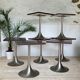 Lot de 7 tables bistrot pied tulipes