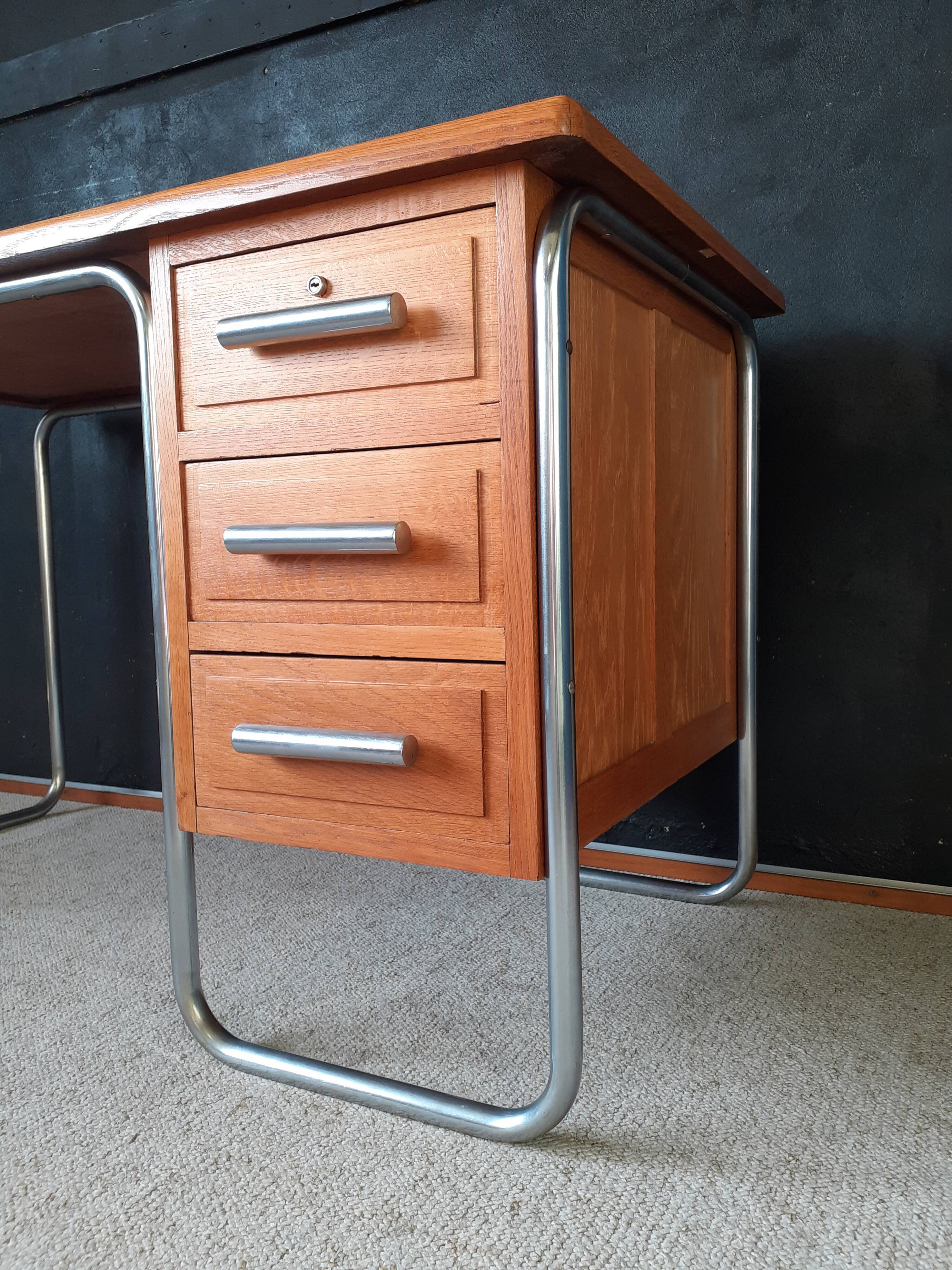 Tubular desk and bauhaus chair circa 1930