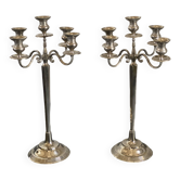 Pair of extra large floor metal candelabras