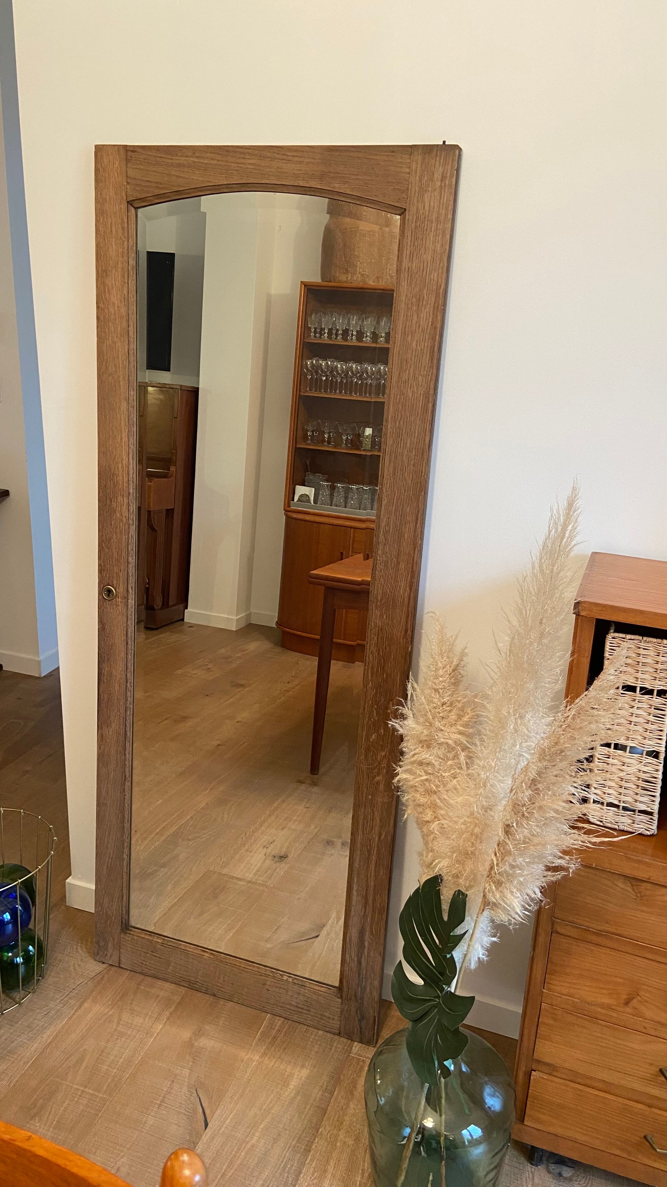 Beveled mirror 168 x 66 cm - 1950