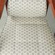 In very good condition Art Deco design dining chairs with fabric upholstery