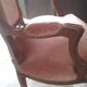 Paire fauteuils style Louis XV velours rose