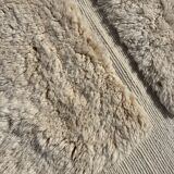 Moroccan Berber rug in white wool