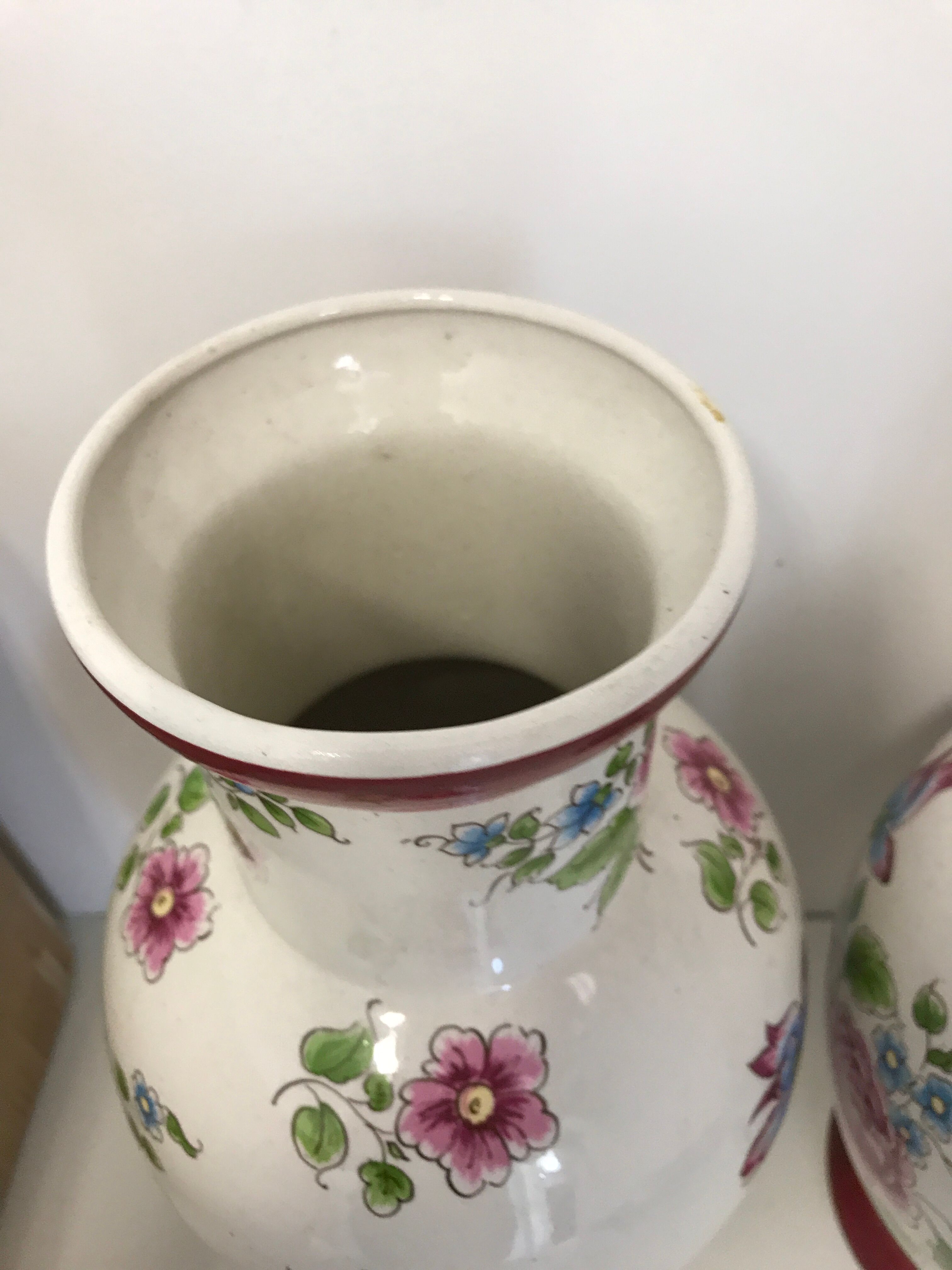 Pair of large vases Old Strasbourg