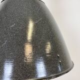 Industrial grey enamel factory lamp, 1960s