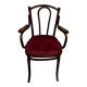 Fauteuil Thonet Wien bistrot en bois cintré, assise velours – circa 19