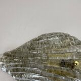 Vintage Murano gold Ice Glass Metal Wall Light by Kaiser Leuchten, Germany 1970s