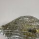 Vintage Murano gold Ice Glass Metal Wall Light by Kaiser Leuchten, Germany 1970s