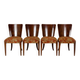 Art Deco H-214 Dining Chairs by Jindrich Halabala for UP Závody, 1950s, Set