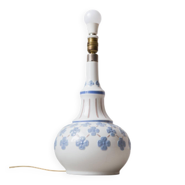 Lladró porcelain table lamp with flowers circa 1960 (44 cm)