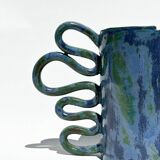 Curvy Blue Ice Pitcher