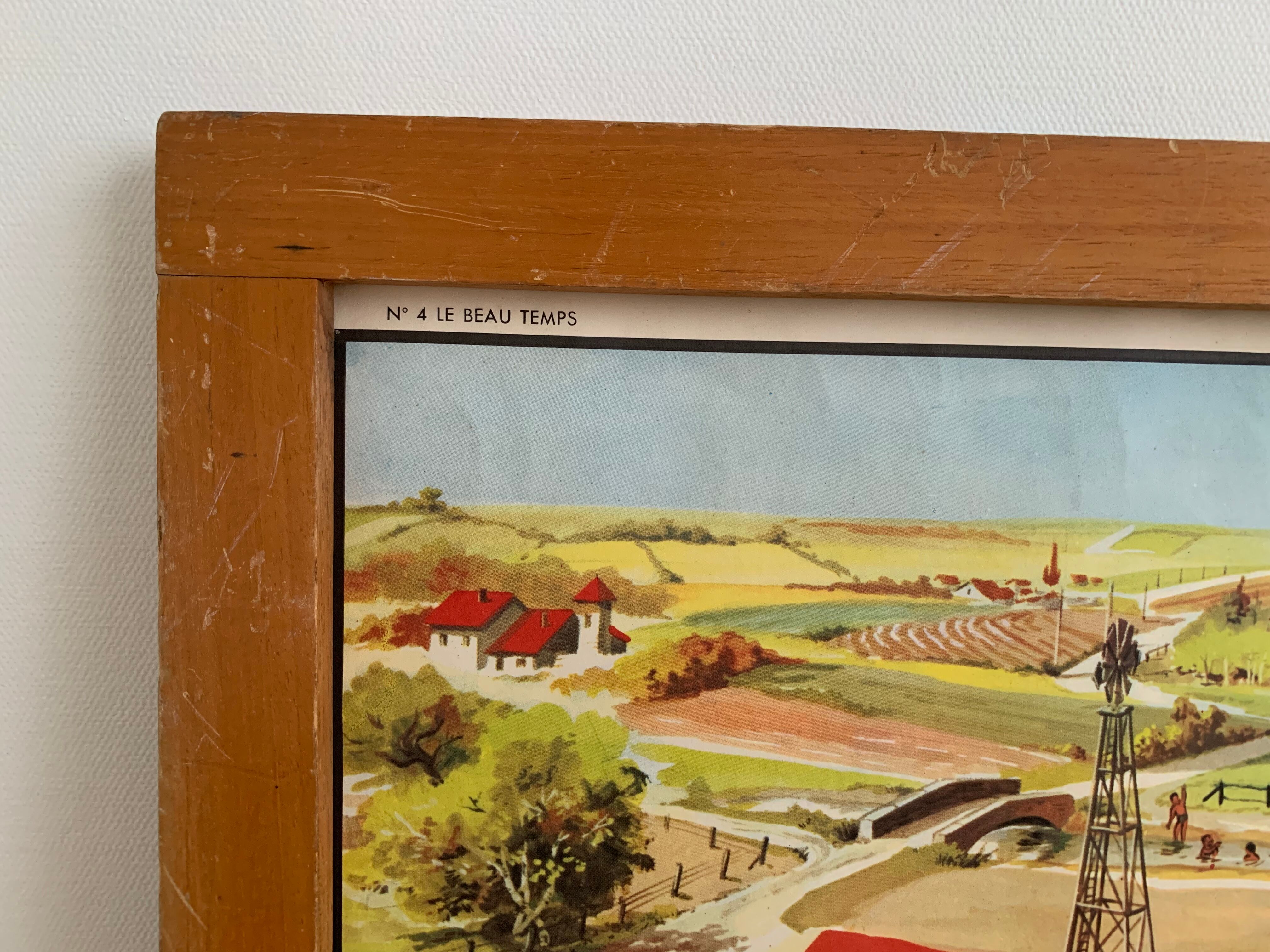 Pedagogical school poster frame