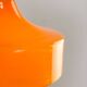 Mid-Century Italian Orange Glass & Brass Pendant Lamp