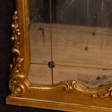Miroir italien doré en bois et plâtre 119x117cm