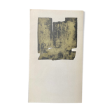 Lithograph Pierre Soulages, etching VIII 1957