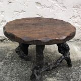 Raw wood coffee table
