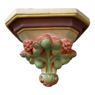 Polychrome plaster wall console
