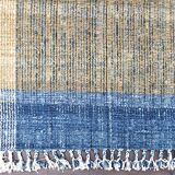 Mustard Kilim Rug- Yellow Blue Kilim Rug 190x290cm wool kilim tapi