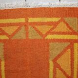 Vintage Persian gabbeh handmade carpet 71cm x 138cm 1970s, 1C470