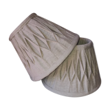 Pair of linen lampshades
